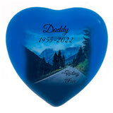 Riding Free Heart Keepsake Urn - Heart Stand Option