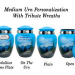 Riding Free Medium or Adult Cremation Urn - Tribute Wreath™ - Pro Personalization - Burial Vault Option