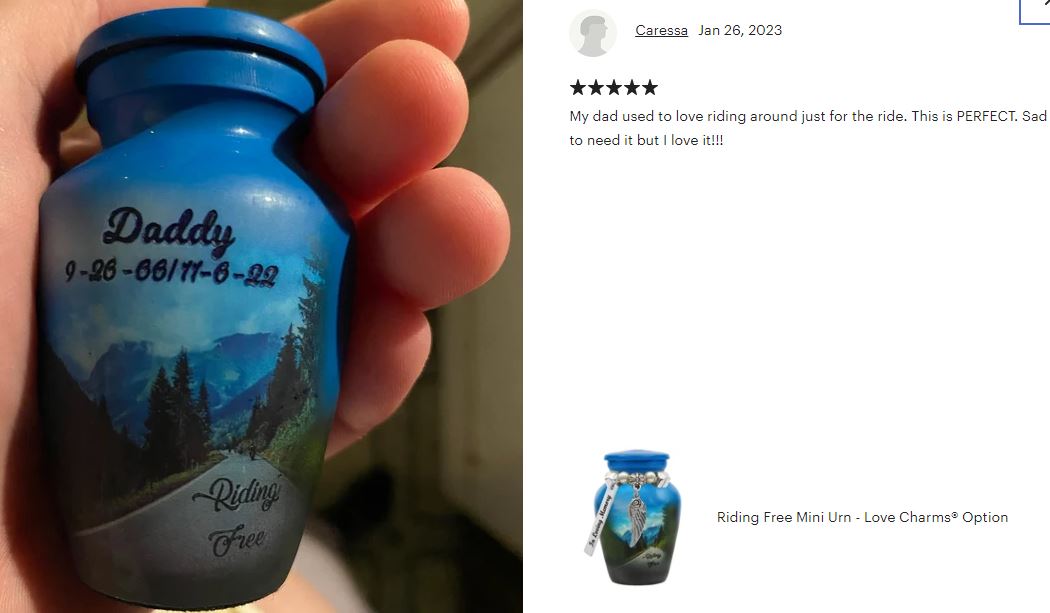 Riding Free Mini Urn - Love Charms® Option