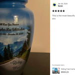 Riding Free Medium or Adult Cremation Urn - Tribute Wreath™ - Pro Personalization - Burial Vault Option