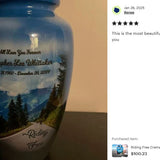 Riding Free Medium or Adult Cremation Urn - Tribute Wreath™ - Pro Personalization - Burial Vault Option
