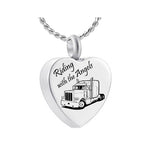 Riding With the Angels Trucker Jewelry Urn - Love Charms® Option