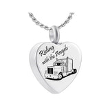 Riding With the Angels Trucker Jewelry Urn - Love Charms® Option