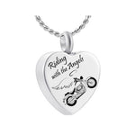 Riding With the Angels Motorcycle Jewelry Urn - Love Charms® Option