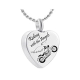 Riding With the Angels Motorcycle Jewelry Urn - Love Charms® Option