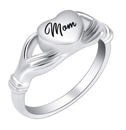 Heart & Hands Cremation Ring Keepsake Urn