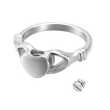 Heart & Hands Cremation Ring Keepsake Urn