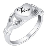 Heart & Hands Cremation Ring Keepsake Urn