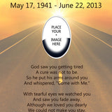 Road To Heaven Poem Urn and Picture