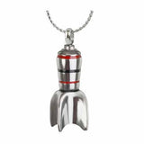 Space Rocket Pendant Urn - Love Charms Option