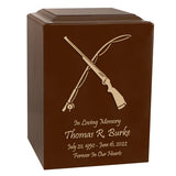 Rod & Gun Laser Engraved Wood Urn