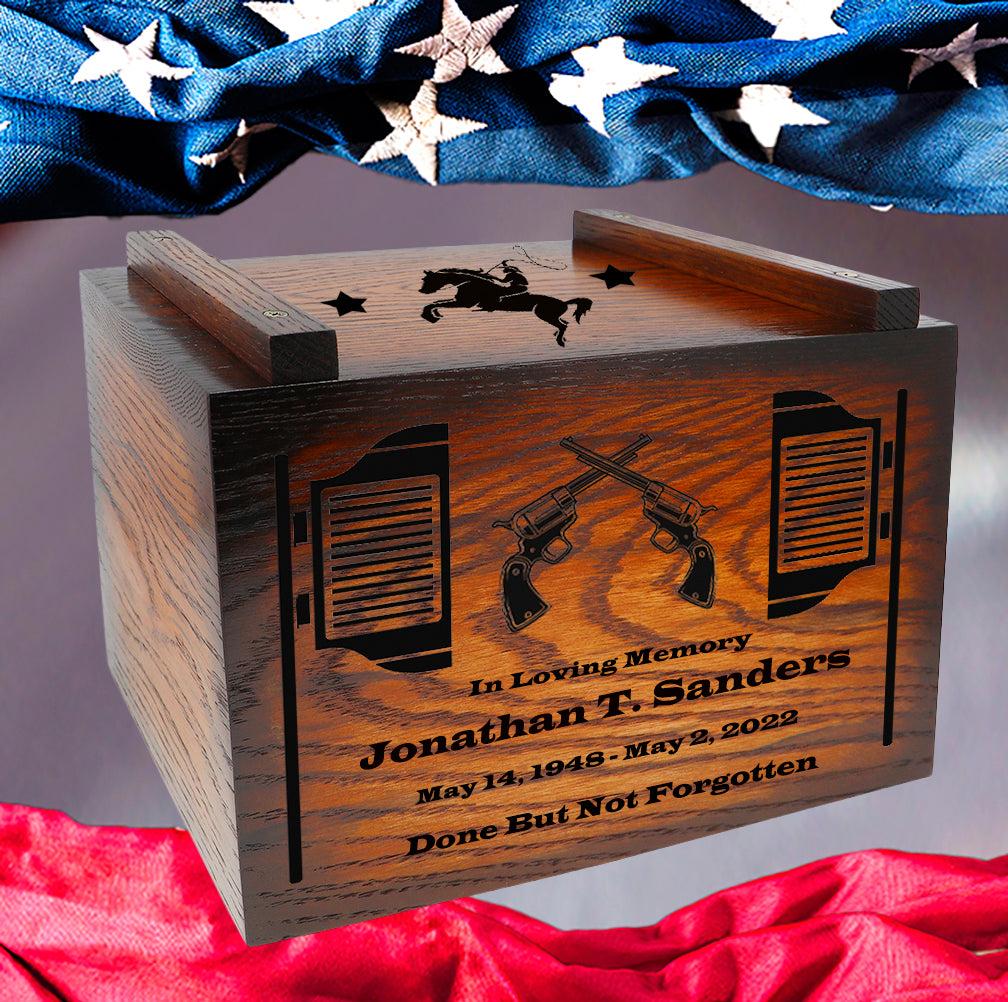 Rodeo Deer & Duck Hunter Ammo Box Cremation Urn - Made in USA