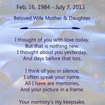 I Thought of You Today Poem Urn