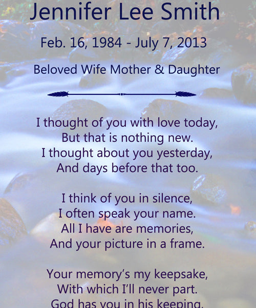 I Thought of You Today Poem Urn