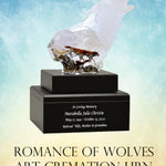 Romance of Wolves Lucite Art Cremation Urn
