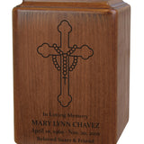 Budded Rosary Cross Urn