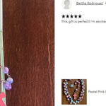 Pastel Pink Rosary Necklace Urn