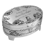 Silver Rose Garden Keepsake Urn