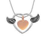 Special Angel Pink Heart Ash Pendant Urn - Love Charms® Option