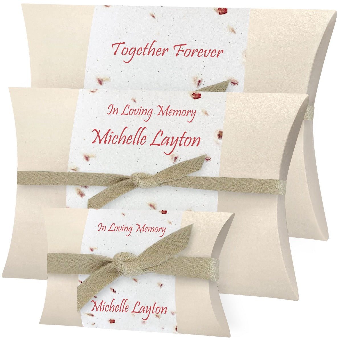Rose Petals Peaceful Pillow® Water Burial Cremation Urn - Biodegradable Burial At Sea Urn - Wide River Urn