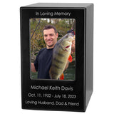 Black Wedge Photo Urn