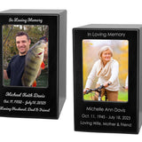 Black Wedge Photo Urn