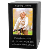 Black Wedge Photo Urn