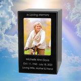 Black Wedge Photo Urn