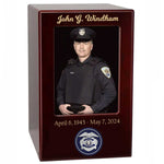 Firefighter or Police Officer Adult Cremation Photo Urn
