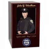 Firefighter or Police Officer Adult Cremation Photo Urn