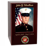 US Marine Corps, Army, Air Force, Navy or Coast Guard Photo Urn - Adult Sized