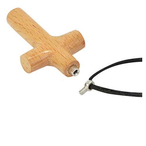 Rounded Cross Cherry Cremation Necklace Urn