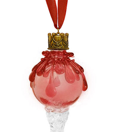Ruby Snowball Icicle Ornament Keepsake Urn