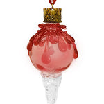 Ruby Snowball Icicle Ornament Keepsake Urn