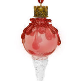 Ruby Snowball Icicle Ornament Keepsake Urn