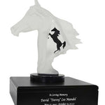 Run Free Horses Lucite Art Cremation Urn 