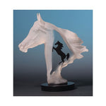 Carved Lucite Horse Image With Miniature Horse