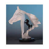 Carved Lucite Horse Image With Miniature Horse
