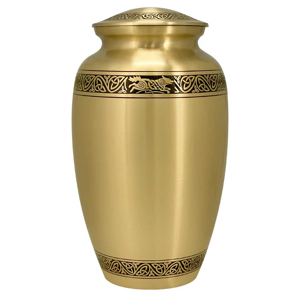 Running Wolf Celtic Adult Cremation Urn Tribute Wreath™ - Pro Diamond Engraving