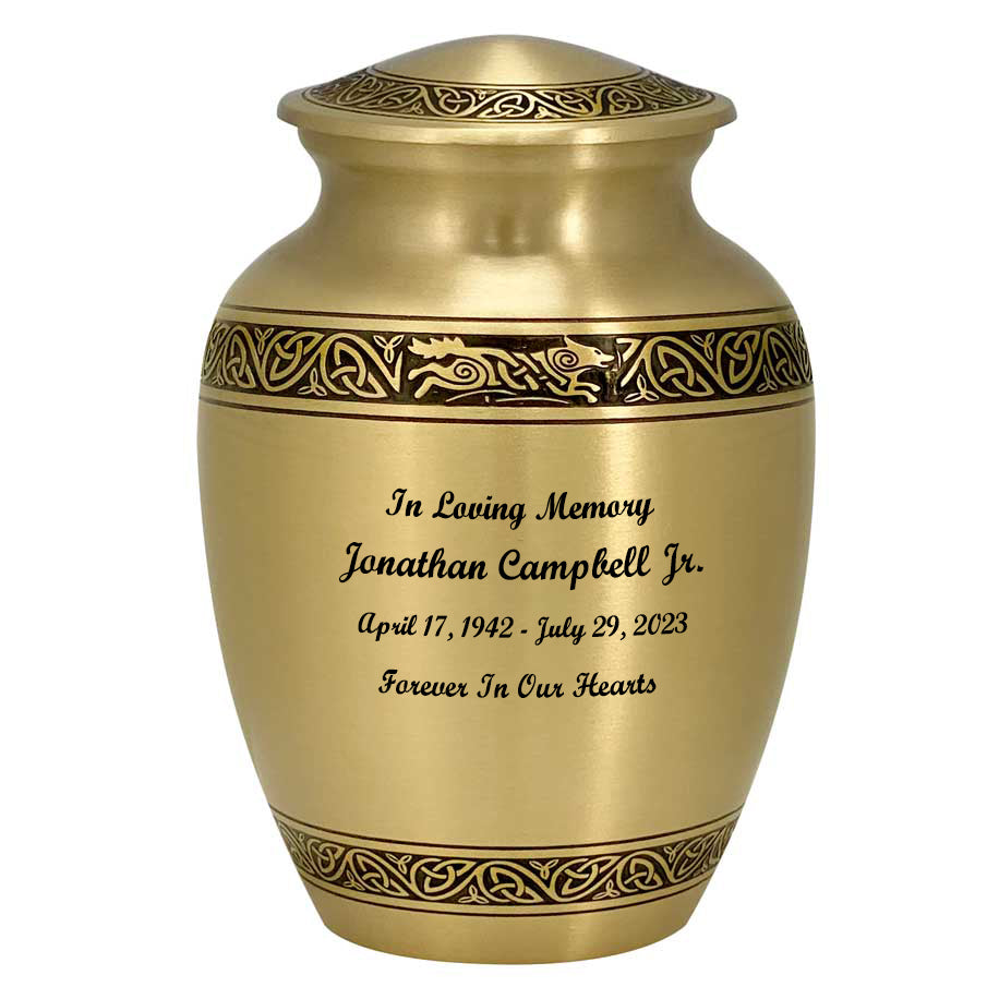 Running Wolf Medium Urn - Tribute Wreath™ - Pro Diamond Engraving