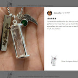 Hourglass Silver Cremation Jewelry Urn - Love Charms® Option