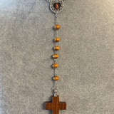 Sacred Wooden Rosary Necklace Urn