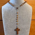 Sacred Wooden Rosary Necklace Urn