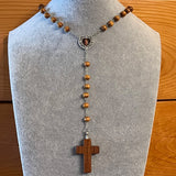 Sacred Wooden Rosary Necklace Urn