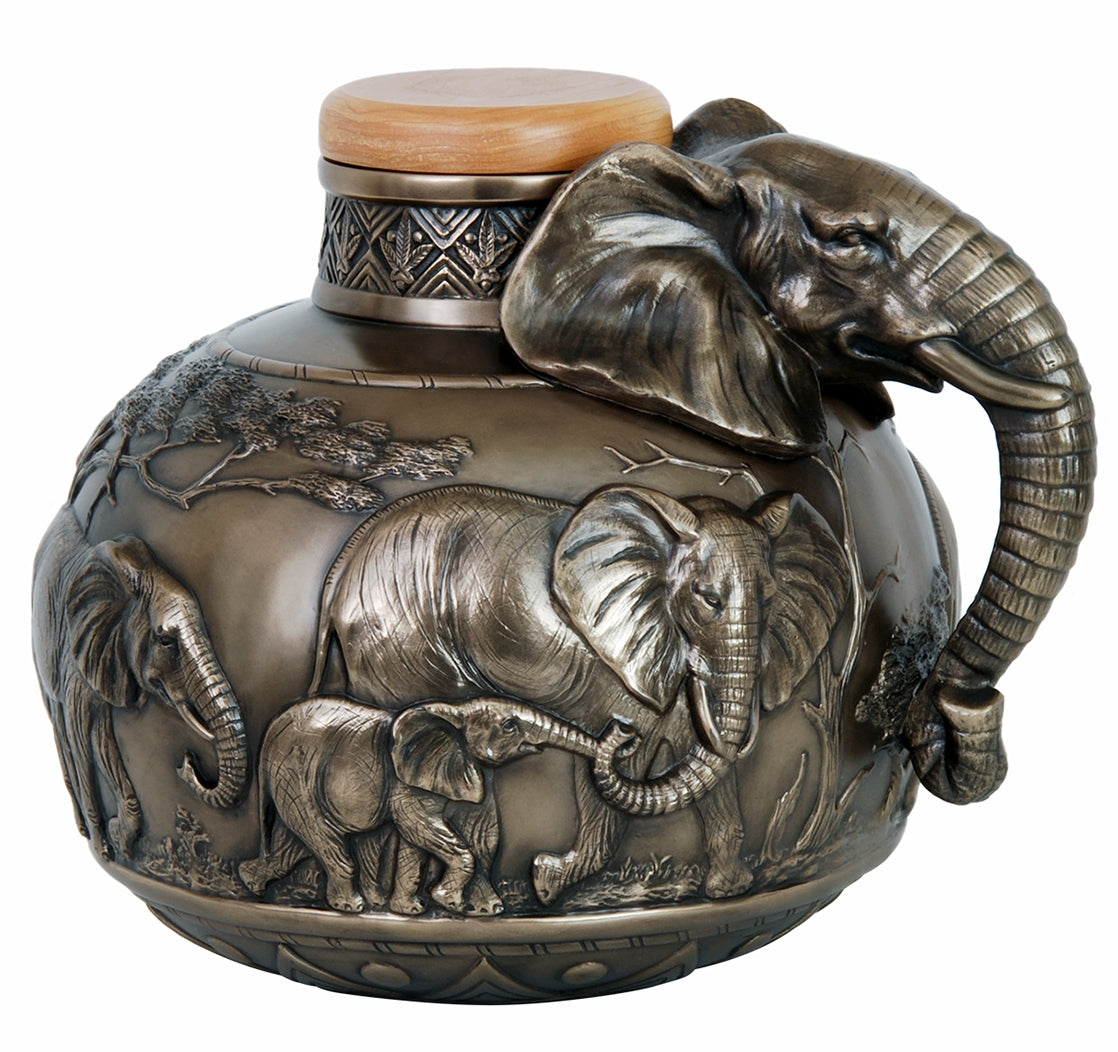 Safari Elephant Oversized Adult Cremation Urn