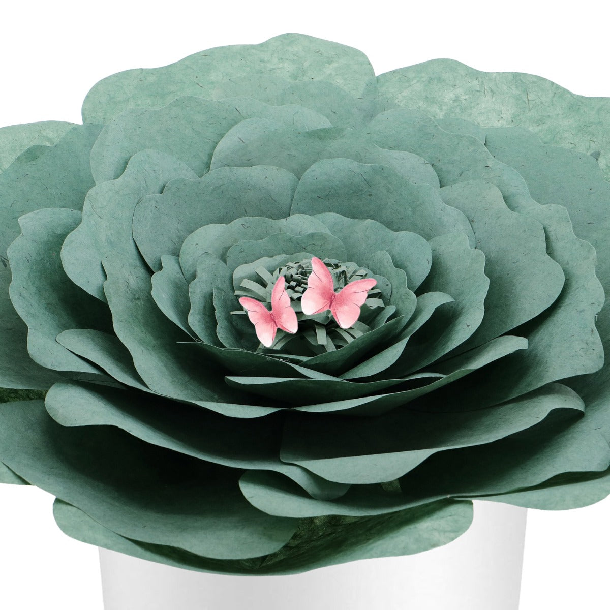 Sage Peaceful Petal® Flower Water Burial Adult or Companion Urn - Pink Butterfly Option