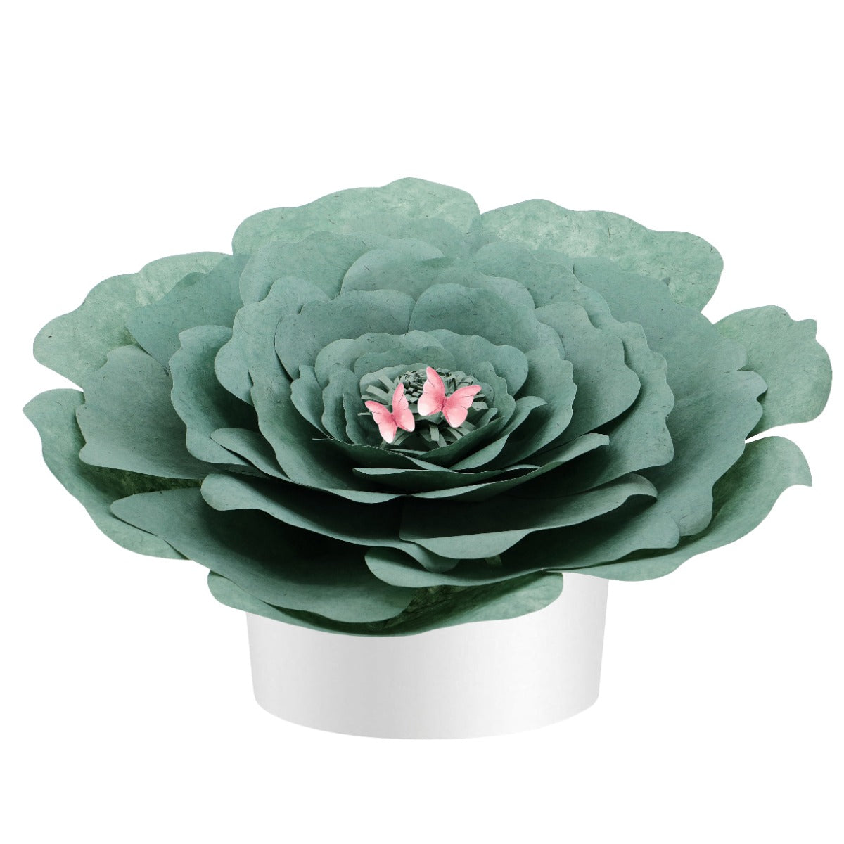 Sage Peaceful Petal® Flower Water Burial Adult or Companion Urn - Pink Butterfly Option