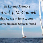 Sail Boat Racing Keychain Urn Engraved