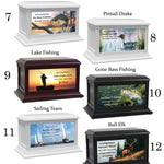 Fishing, Hunting, Camping & Sailing Adult or Medium Wood Keep The Memory® Cremation Urn 