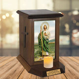 Saint Jude  Adult Cremation Urn - Candle Included